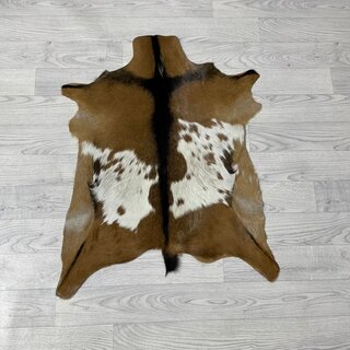 Geitenhuid bruin zwart wit 80x65cm