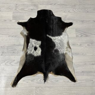 Geitenhuid bruin zwart wit 75x60cm