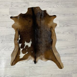 Geitenhuid bruin zwart wit 75x65cm