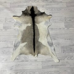 Geitenhuid bruin zwart wit 90x70cm