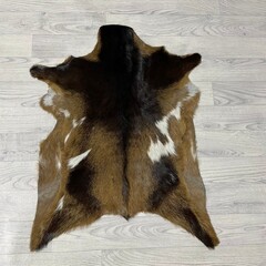 Geitenhuid bruin zwart wit 75x60cm