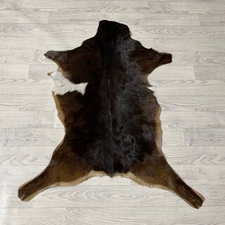 Geitenhuid bruin zwart wit 100x90cm