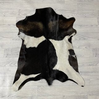 Geitenhuid bruin zwart wit 90x75cm