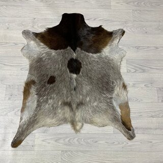 Geitenhuid bruin zwart wit 80x70cm