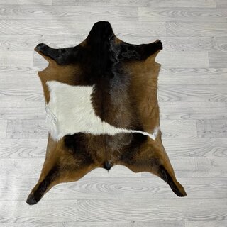 Geitenhuid bruin zwart wit 90x75cm