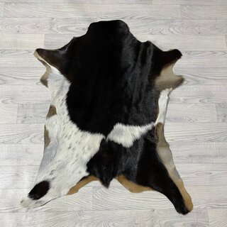 Geitenhuid bruin zwart wit 90x75cm