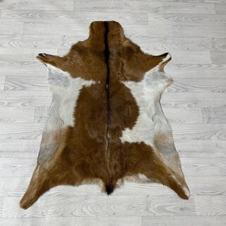 Geitenhuid bruin zwart wit 110x90cm