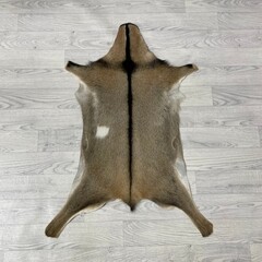 Geitenhuid bruin zwart wit 90x70cm