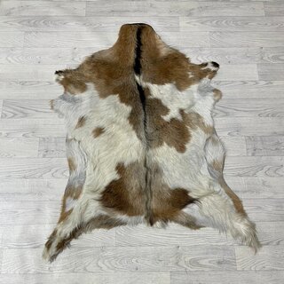 Geitenhuid bruin zwart wit 105x90cm