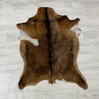 Geitenhuid bruin zwart wit 100x75cm