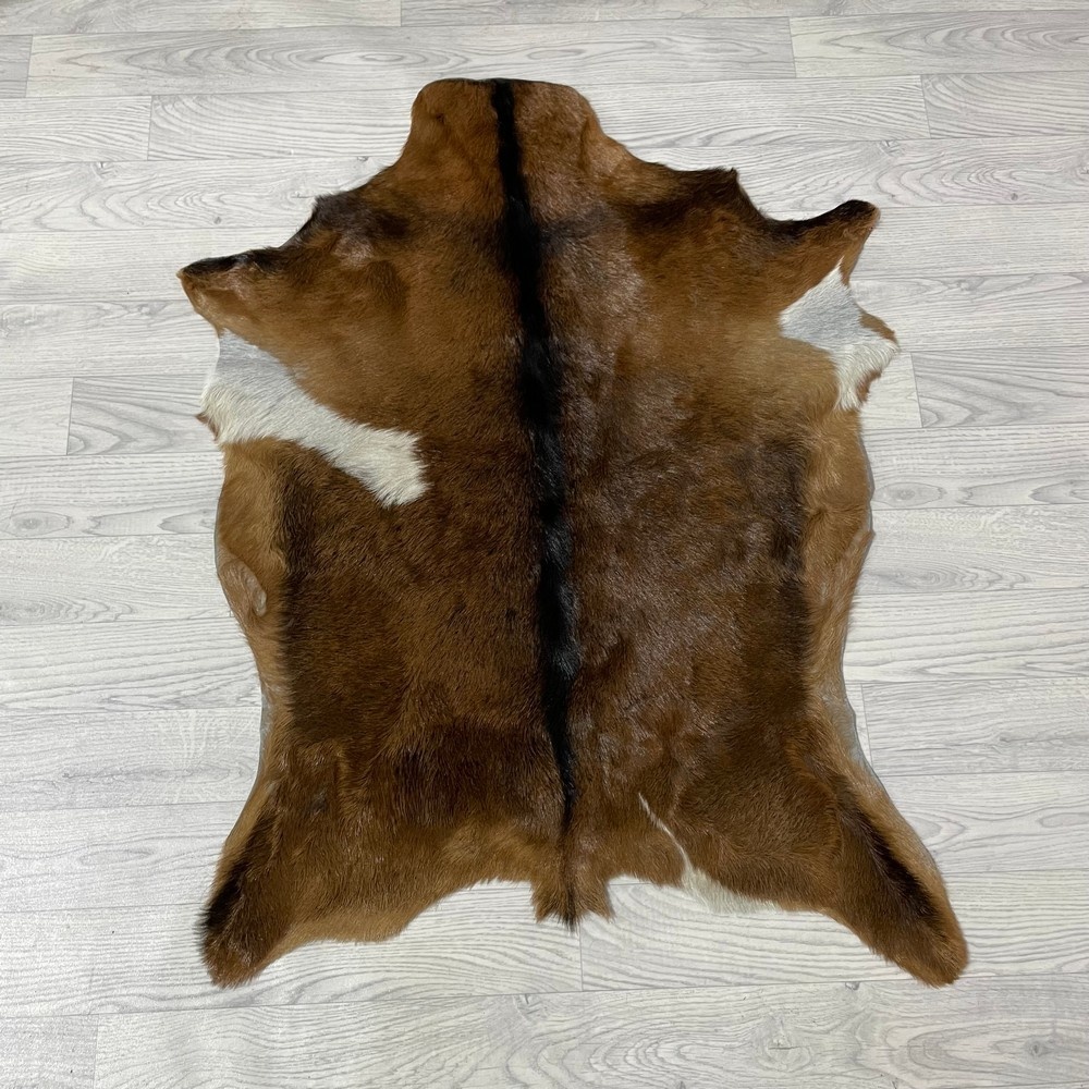 Lederstore Geitenhuid bruin zwart wit 100x75cm