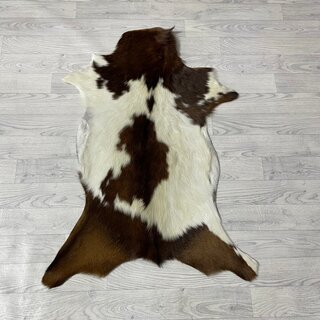 Geitenhuid bruin wit 105x80cm