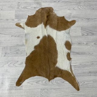 Geitenhuid bruin wit 75x55cm