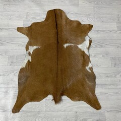 Geitenhuid bruin wit 100x75cm