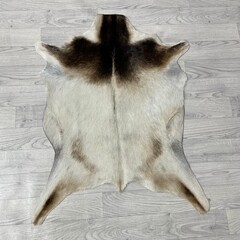 Geitenhuid bruin wit 85x70cm