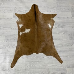Geitenhuid bruin zwart wit 90x65cm
