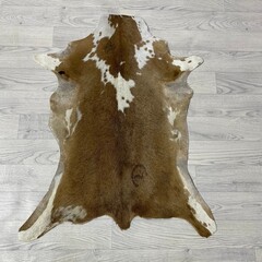 Geitenhuid bruin wit 90x70cm