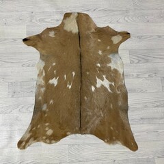 Geitenhuid bruin zwart wit 85x70cm
