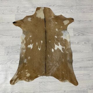 Geitenhuid bruin zwart wit 85x70cm