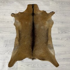 Geitenhuid bruin wit 90x65cm