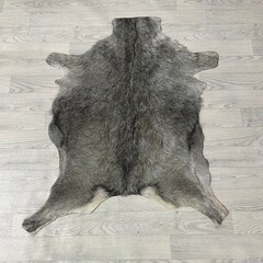 Geitenhuid grijs bruin wit 105x90cm