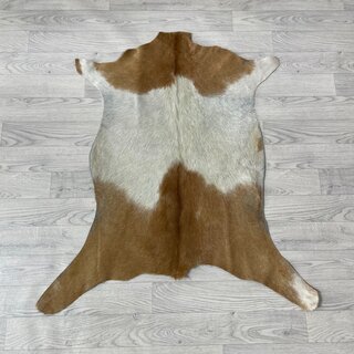 Geitenhuid bruin creme wit 100x90cm