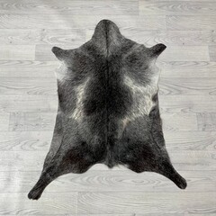 Geitenhuid bruin grijs wit creme 90x75cm