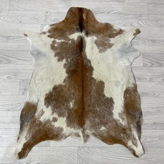 Geitenhuid bruin creme 90x75cm