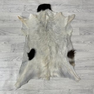 Geitenhuid bruin wit creme 90x65cm