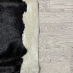 Koeienhuid zwart wit 235x215cm XXL
