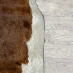 Koeienhuid bruin zwart wit 235x240cm XXL