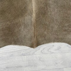Koeienhuid taupe 245x210cm XXL