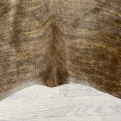 Koeienhuid bruin wit brindle 235x225cm XXL