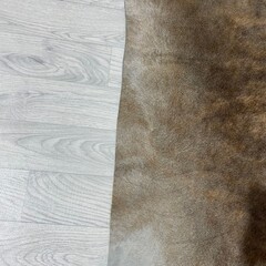 Koeienhuid bruin wit brindle 235x225cm XXL