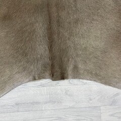 Koeienhuid taupe wit 250x220cm XXL