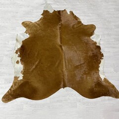 Koeienhuid bruin wit 255x230cm XXL