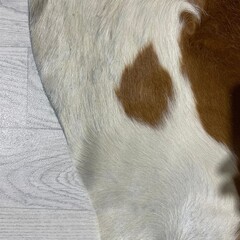 Koeienhuid bruin wit 255x230cm XXL