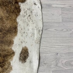 Koeienhuid bruin zwart wit brindle 265x235cm XXL