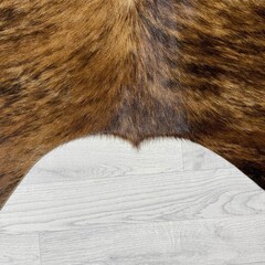 Koeienhuid bruin zwart wit brindle 245x230cm XXL
