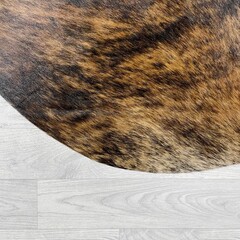 Koeienhuid bruin zwart wit brindle 245x230cm XXL