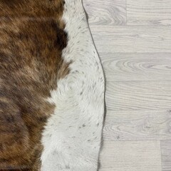 Koeienhuid bruin zwart wit brindle 245x230cm XXL