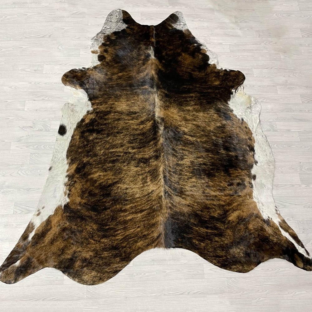 Lederstore Koeienhuid bruin zwart wit brindle 265x230cm XXL