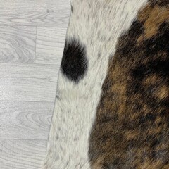 Koeienhuid bruin zwart wit brindle 265x230cm XXL