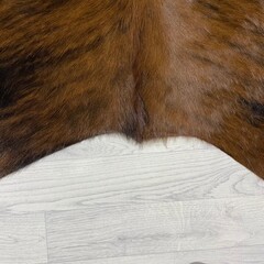 Koeienhuid bruin zwart wit brindle 245x240cm XXL