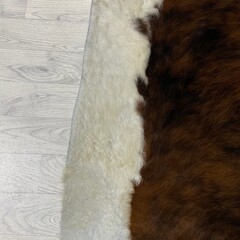 Koeienhuid bruin zwart wit brindle 245x240cm XXL