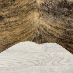 Koeienhuid bruin zwart wit brindle 245x230cm XXL