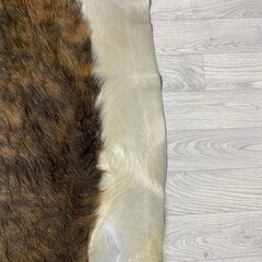 Koeienhuid bruin zwart wit brindle 245x230cm XXL