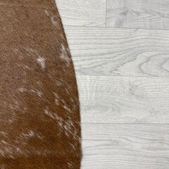 Koeienhuid bruin wit 170x130cm S