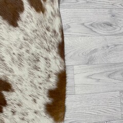 Koeienhuid bruin wit 205x150cm S