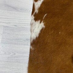 Koeienhuid bruin wit 205x150cm S